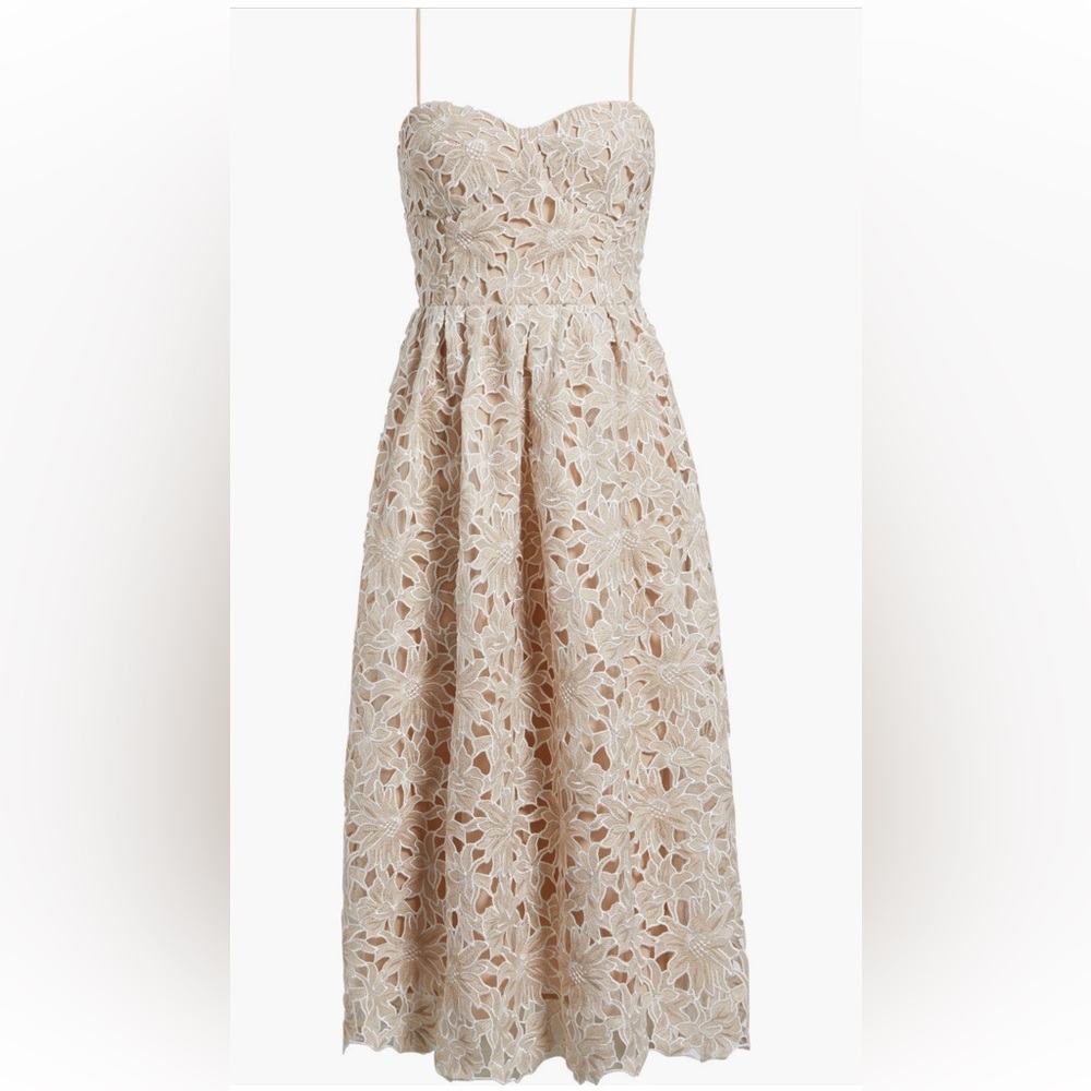 Lucy Paris Elegant Cream Lace Dress